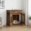 vidaXL Meuble de cage pour chien Bois ancien 80 x 475 x 80 cm 8014771