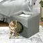 Maison pour chat niche pour chat 2 niveaux avec coussin moelleux en peluche - 365 x 365 x 33 cm gris