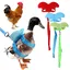 3 Pieces Pet Cole Duck Outside Walking Harness Leash Adjustable Outdoor Training Traction Rope for Chicken Goose Hen