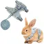 Laisse pour Lapin Accessoires Harnais pour Lapin Colliers et laisses pour Petits Animaux réglable Respirant (Rose)