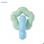 Jouet molaire pour chien - Phoesky - Écologique - Forme de fleur de prunier - Double anneau - Bleu et vert - TPR