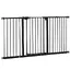 Barrière de sécurité animaux porte fermeture automatique système de double verrouillage sans perçage 3 extensions noir