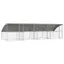 Chenil en acier pour chien - vidaXL - Argent métallique - 800x200x200 cm - Pour extérieur - Durable - Design moderne