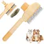 Peigne Epilation pour Animaux Compagnie Brosse Chiens Chats Autonettoyante  Pour Soin Et Retrait Des Poi - Jaune