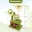 GIANTEX Arbre à Chat 6 Niveaux Hauteur 100 CM Forme Chicot Perchoir en Pétale Lit de Sieste  Centre dActivité Félin Interieu