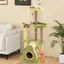 GOPLUS Arbre à Chat de 160 CM, Tour pour Chats en Forme d'Avocat avec Couchage,  Perchoir et Griffoirs en Jute,  2 Boules, 1 Brosse