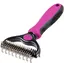 Peigne pour sous-poil de chat Brosse pour chien pour chiens et chats à poils moyens à longs Élimine les nœuds et les enchevêtrement