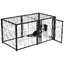 Cage pour chien taille 48 Métal robuste roues verrouillables plateau amovibleToit ouvrant séparateur et gamelle inclus