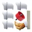 Mangeoire Automatique pour Poules, 4 Ports DIY Anti-Gaspillage