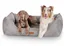 Knuffelwuff Dreamline,Panier, Lit , Coussin, Corbeille pour chien, gris XXL 120 x 85cm