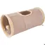 Tunnel pliable pour chat et lapin – Daim et polyester – 25 cm diamètre 50 cm longueur – Bruit de bruissement intégré