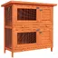 PawHut - Cage à lapin - Bois - 90x45x90cm - Bois naturel