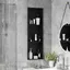 (ON SALE)Niche de Douche - Niche Salle de Bain Noir 90x30x9.5 cm Acier inoxydable EU844043