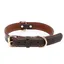 Collier pour chien en cuir véritable,matériel en alliage, double anneau en D,idéal pour les chiens de taille moyenne