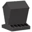 Mangeoire pour poules en acier - vidaXL - 30x30x39 cm - Noir - Acier laminé à froid - Capacité 4 kg