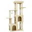 Arbre à chat 155 cm multi-niveaux 2 condos poteaux sisal hamac jouets stable chats grands & Maine Coon-Beige
