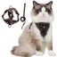 Harnais Chat Harnais pour chaton/petit chien Harnais Respirant et Bande Réfléchissante réglables-marron -Taille S