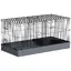 Cage pour petits animaux 2 en 1 avec dessus amovible enclos lapin 2 zones séparées rampe 121 x 61 x 61 cm en acier noir
