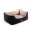 Panier pour chien et chat suedine Martin Sellier Domino - Noir - 80x64 cm