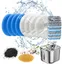 4 Pcs Filtre pour Fontaine Eau Chat WF120,Filtre de Remplacement pour 2,2L Fontaine à Chat Chien en Acier Inoxydable,Triple