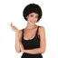 Perruque afro - NO NAME - Noir - Accessoire de déguisement - Adulte - Coupe crépue, frisée et bombée