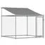 Meilleures Abris - Cage Chenil pour chien avec toit et porte gris 2x2x2 m acier galvanisé SSD9669043