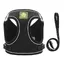Laisse pour animaux de compagnie cage réglable et respirante pour lapins chats et chiots collier et laisse en maille noire