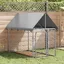 Stable&Durable - Argent - Chenil extérieur - avec toit 200x100x150 cm - Niche&enclos pour chiens HS881622200