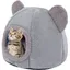 Lit niche pour chat - PZCC - Grotte en flanelle - Doux et auto-chauffant - Coussin amovible - Intérieur