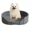 Panier ChienTaille S Lit de Chien avec Coussin Chaud Amovible Inclus Dehoussable Lavable Fond Antidérapant-Gris S