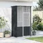 NEUF®VOLIÈRE - CAGE OISEAU - ROBUST - Cage à oiseaux - anthracite 115x78x200cm - Acier galvanisé FR6093684