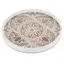 Plateau décoratif vintage en bois lavé blanc 30 cm idéal pour servir parfait pour la décoration