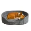 Panier ChienTaille M Lit de Chien avec Coussin Chaud Amovible Inclus Dehoussable Lavable Fond Antidérapant-Gris M