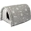 Niche extérieur pour Chat Résistante à hiver Imperméable et Chaude Maison animaux avec 42x31x28cm Gris GRIS CORBEILLE
