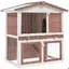 Clapier Dextérieur 3 Portes - vidaXL - bois - marron - 94 x 60 x 98 cm - Imperméable@vdc75l