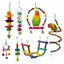 Jouets pour oiseaux perruches calopsittes cloches suspendues cage à oiseaux hamac balançoire échelles descalade jouet en