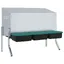 Nichoir à poules - vidaXL - 3 compartiments - Acier galvanisé - 835x50x68 cm - Argent - Ventilation optimale