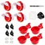 Lot de 4 mangeoires automatiques pour poules avec 4 abreuvoirs automatiques sans déchets - Distributeur de nourriture pour poules -