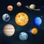 9pcs Stickers Muraux Lumineux, 3D cool sphère lumineuse étoile fond, Neuf planète DIY décoration pour la maison, chambre enfant-