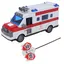 Ambulance télécommandée pour enfants, jouet à quatre voies avec lumières, modèle de simulation pour garçon