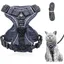 Harnais pour chat - AUTREMENT - Gris - Taille M - Laisse incluse - Anti-éclatement