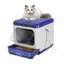 C Bac à litière pour chat 48x40x42cm bac à litière pour chat désodorisant automatique fournitures compagnie tiroir anti-déversement