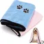 Serviette à Séchage Rapide pour Chien, 2 PIÈCES Serviettes pour Animaux de Compagnie, Serviettes Absorbantes pour Chiens, Servie