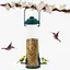 Lot de 1 Mangeoire Oiseaux Extérieur Mangeoire Oiseaux Sauvages 2 Ports Résistante aux Intempéries Jardin