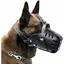 Muselière chien - - Taille L - Cuir noir - Anti-morsure - Réglable Noir YYV