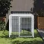 Poulailler avec enclos - vidaXL - Anthracite - Acier galvanisé - 110x201x110 cm - Maillage 508x254 mm