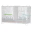 Grande Cage à Oiseaux Portable - Volière avec Filet de Séparation et Plateau de Tiroir - 60x26x395 cm - Blanc - LVHCMFOHM