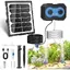 Aérateur de Bassin Solaire avec Batterie 2200mAh 146 Modes Réglables Pompe à oxygène Solaire pour Petit Etang Aquarium Bulleur