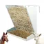 COSTWAY Distributeur de Foin et Grains 2-en-1, Distance Ajustable, Râtelier à Foin à Suspendre 83L pour Cheval Mouton Vache Cochon