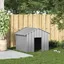 Meilleures Abris - Cage - Niche pour chien avec toit noir 131x101x102 cm acier galvanisé SSD6606758